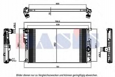 AKS DASIS 050072n -  Радиатор, охлаждение двигателя